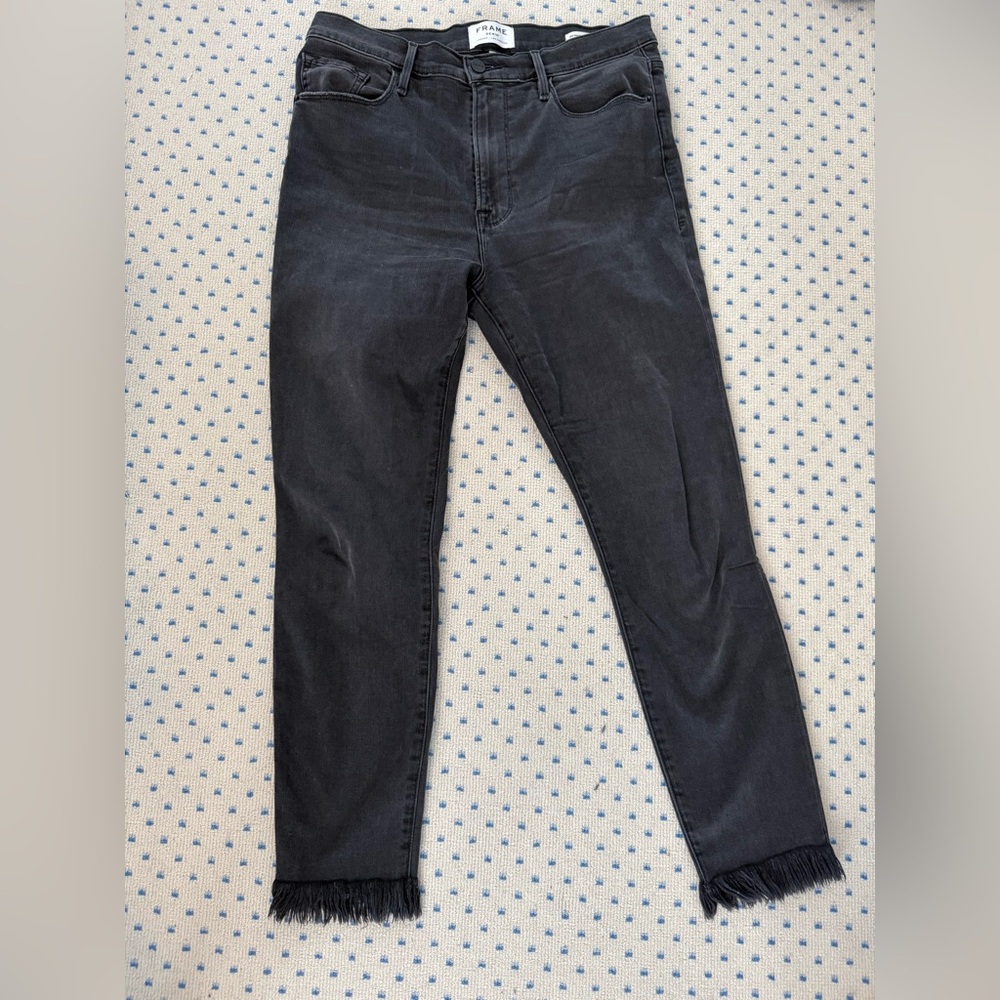 Frame Denim Charcoal Ankle Jeans